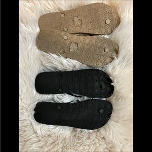 Tory Burch sandals. Selling two pair for 45. Gently used , but great condition